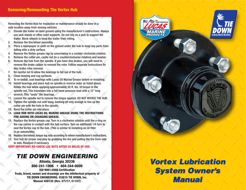 Vortex Lubrication System Owner S Manual Manualzz