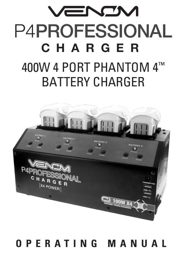 Standard/Advanced/Professional/4K Venom Pro DJI Phantom 3 Quad Battery Charger 