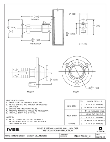 Ives WS20 Install Instructions | Manualzz