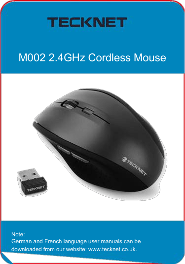 TECKNET M002 Wireless Optical Gaming Mouse with Bluetooth