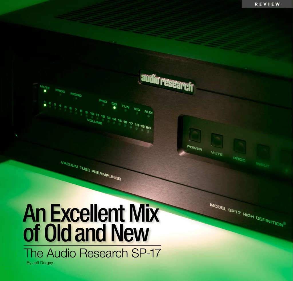 The Audio Research Sp 17 Manualzz