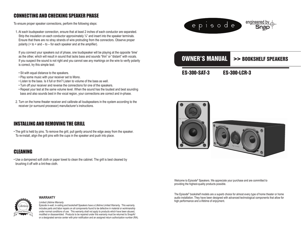 episode bookshelf speakers