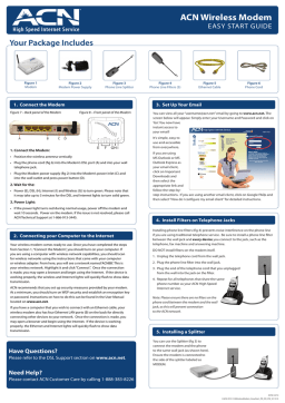 ACN Wireless Modem Easy Start Guide
