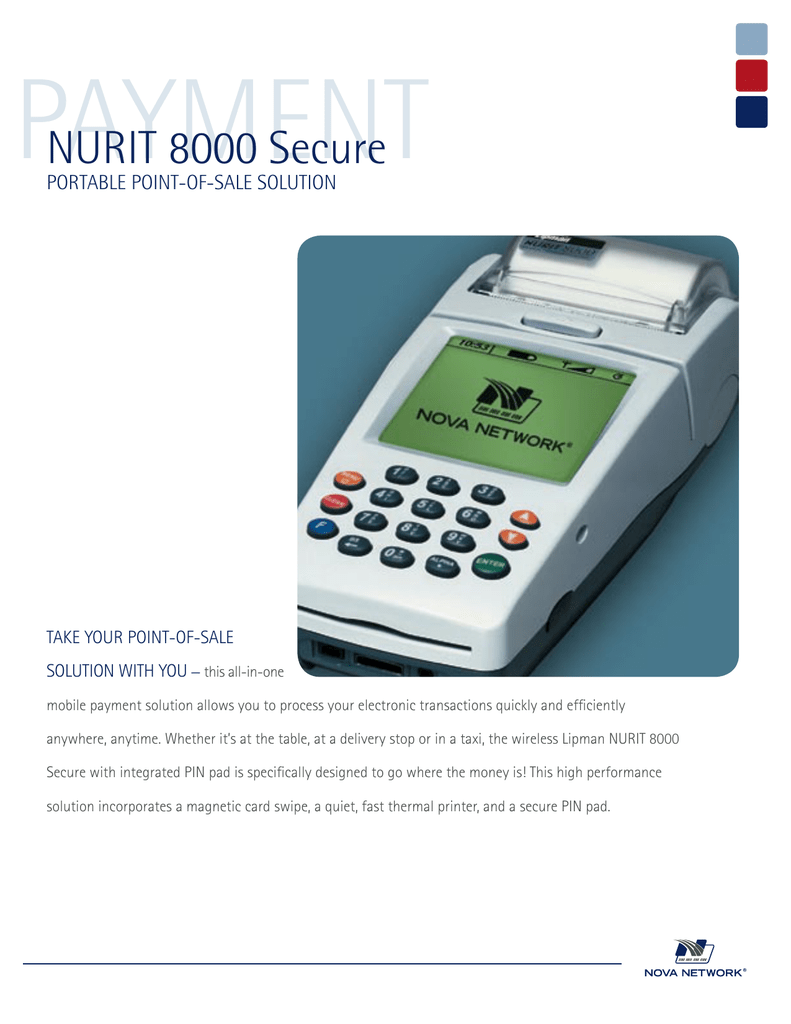 NURIT 8000 Secure - MerchantConnect.com | Manualzz NURIT 8000 Secure - MerchantConnect.com | Manualzz