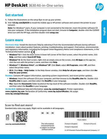 HP DeskJet 3630 All-in-One Printer series Guide | Manualzz