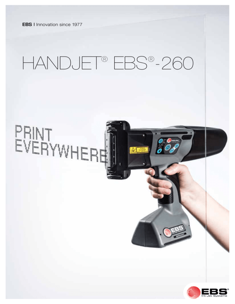 Ebs 260 Handheld Inkjet Printer Brochure Manualzz