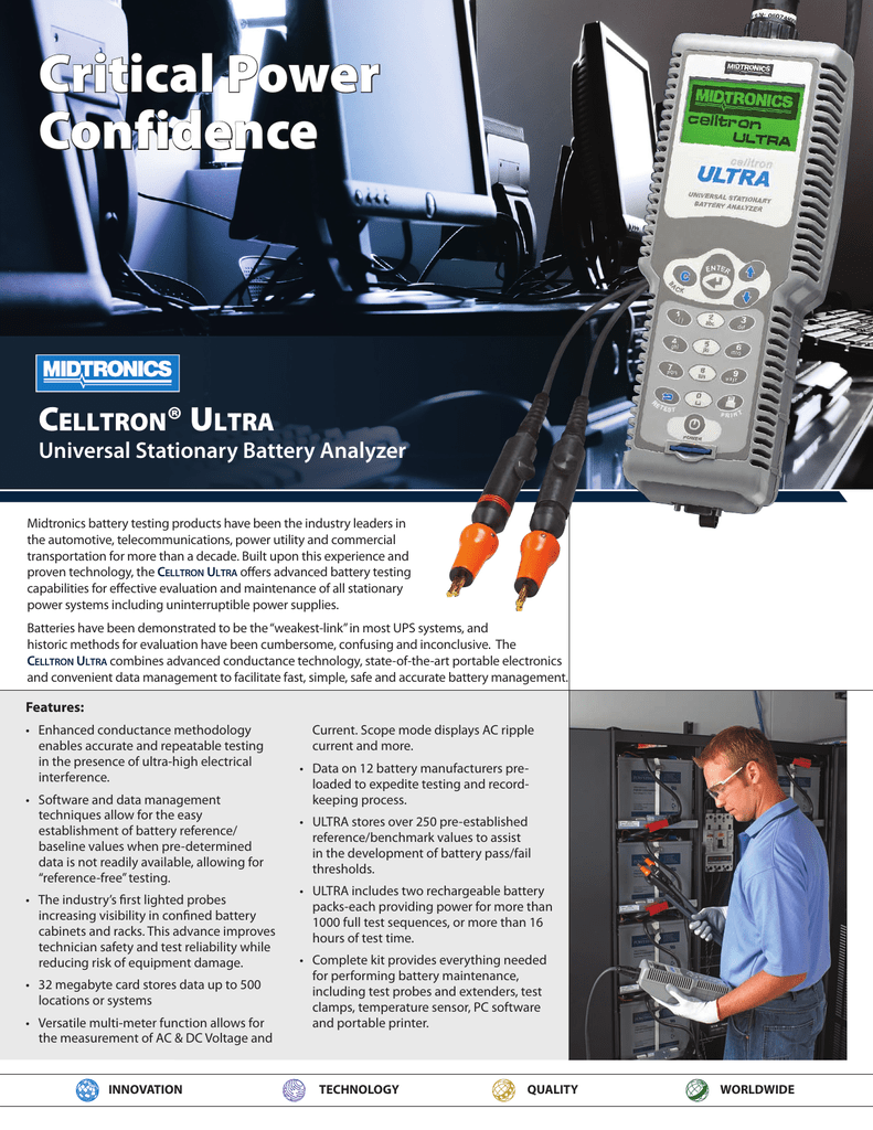 Data Sheet Of Midtronics Celltron Ultra Manualzz