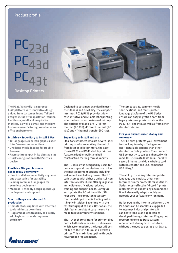 intermec pc43t labels