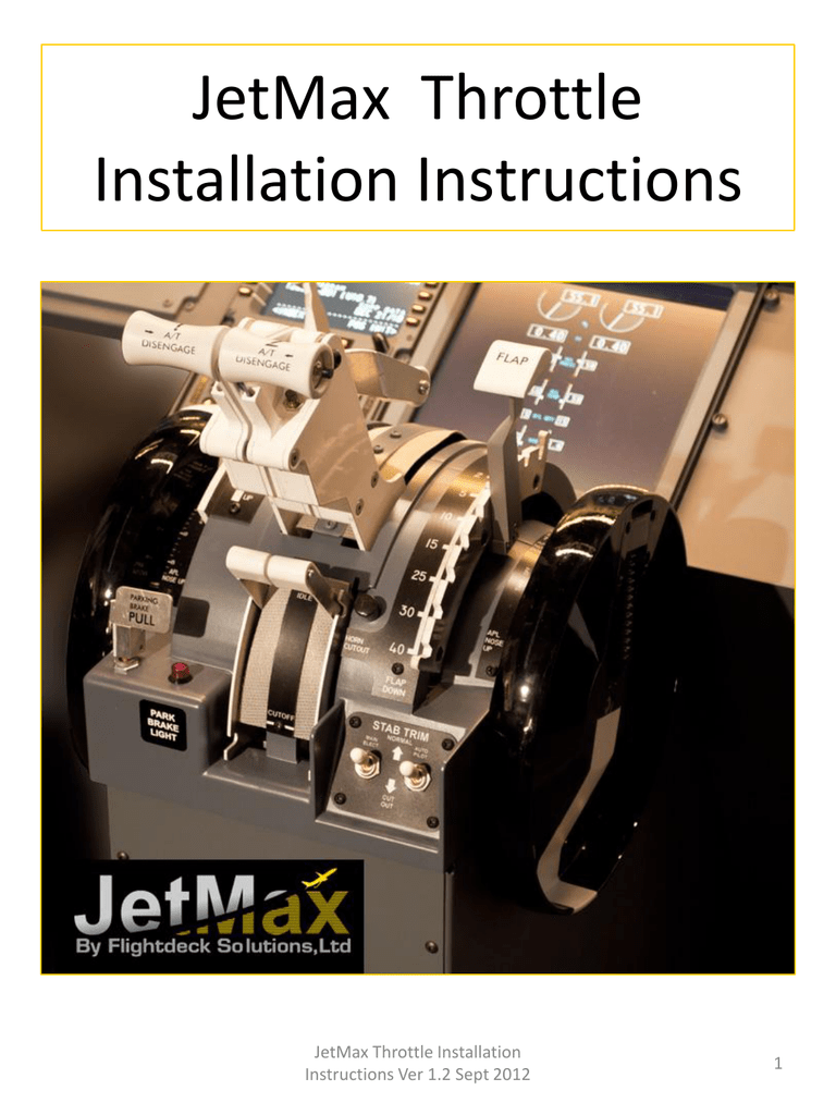 Jetmax Throttle Installation Instructions Manualzz