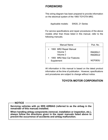 1993 Mr2 Wiring Diagram Manualzz 1993 Mr2 Wiring Diagram Manualzz, Mr2 Wiring Diagram