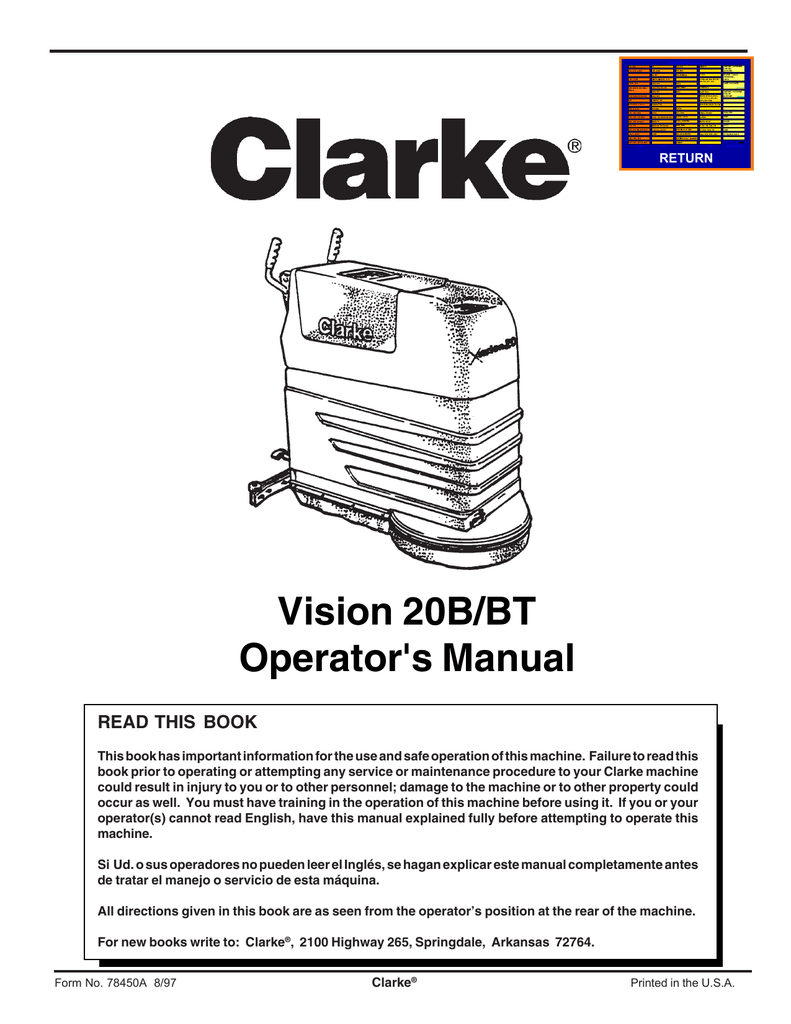 Clarke Drain Valve Handle 833901 Floor Buffer Brush Nettfront No