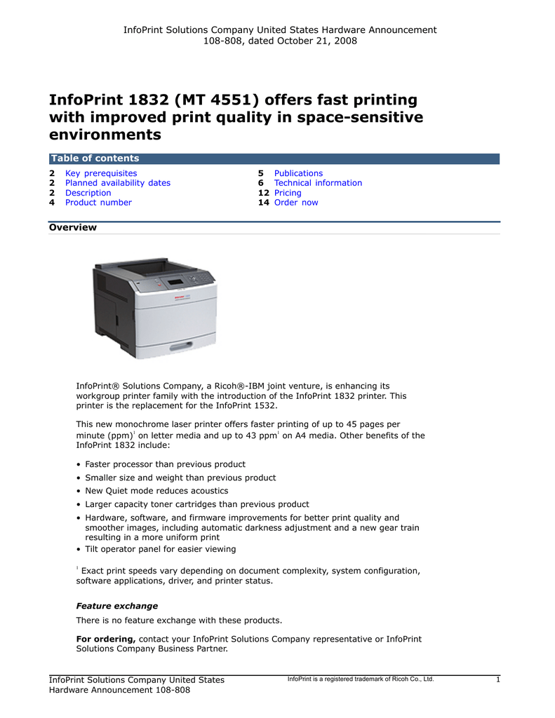 IBM RICOH INFOPRINT 1532 DRIVERS FOR WINDOWS XP IBM RICOH INFOPRINT 1532 DRIVER