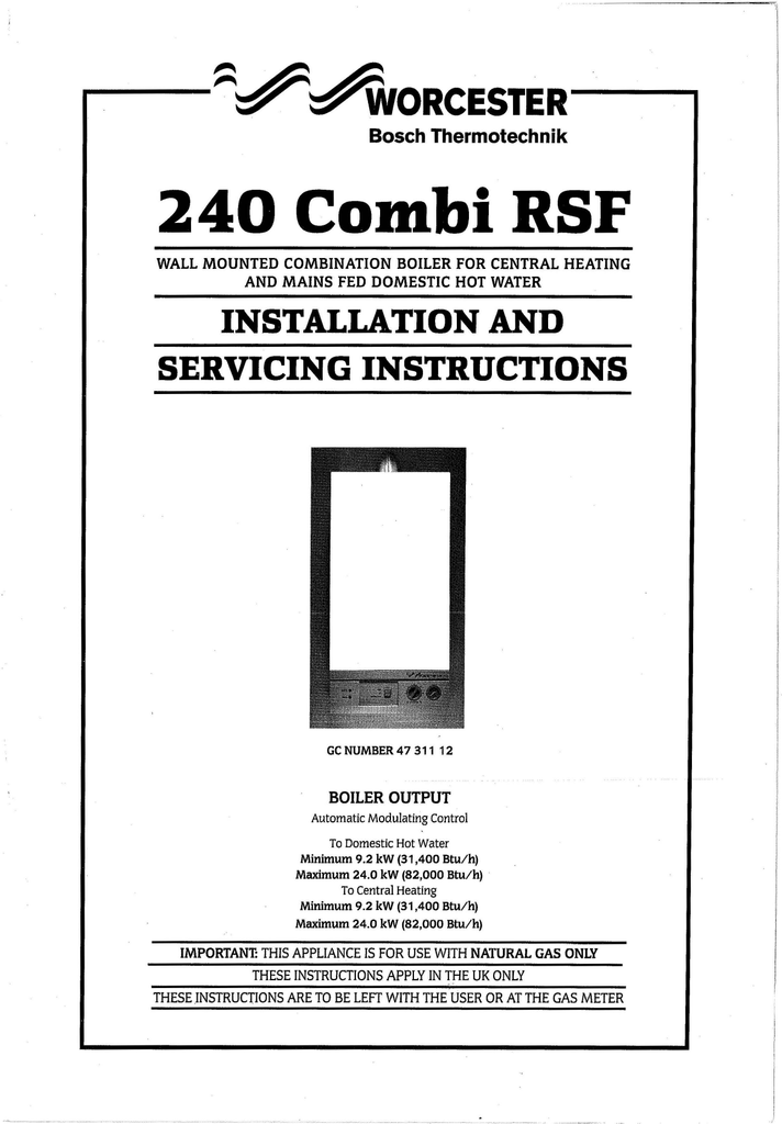 Worcester Bosch 240 Wiring Diagram - Wiring Diagram