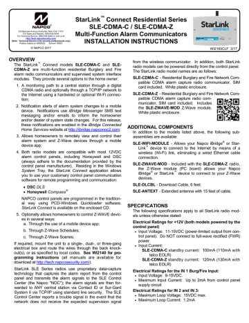 StarLink™ Connect Residential Series SLE-CDMA-C / SLE | Manualzz