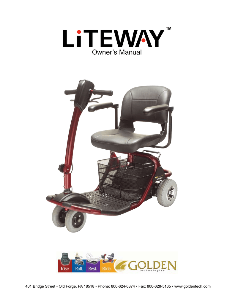 Golden Technologies Liteway Owner`s Manual | Manualzz