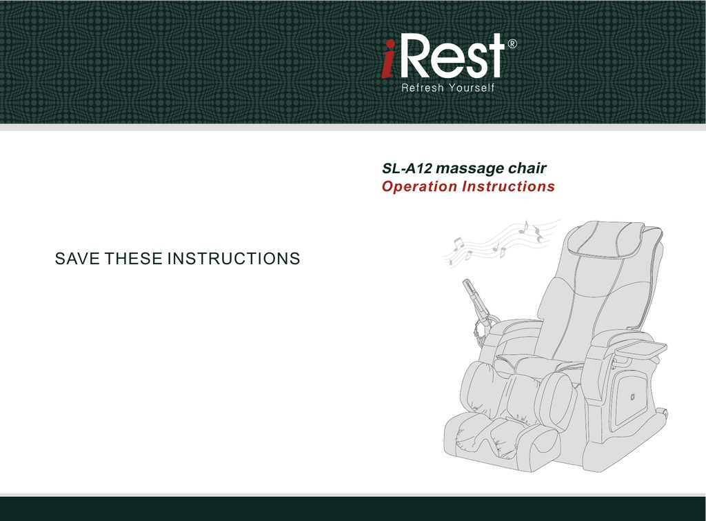 irest massage chair instructions