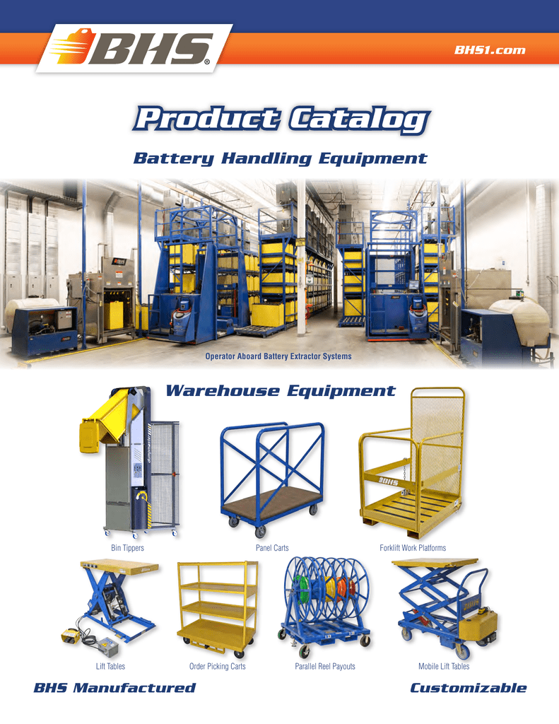 Bhs Product Catalog Battery Handling Systems Manualzz
