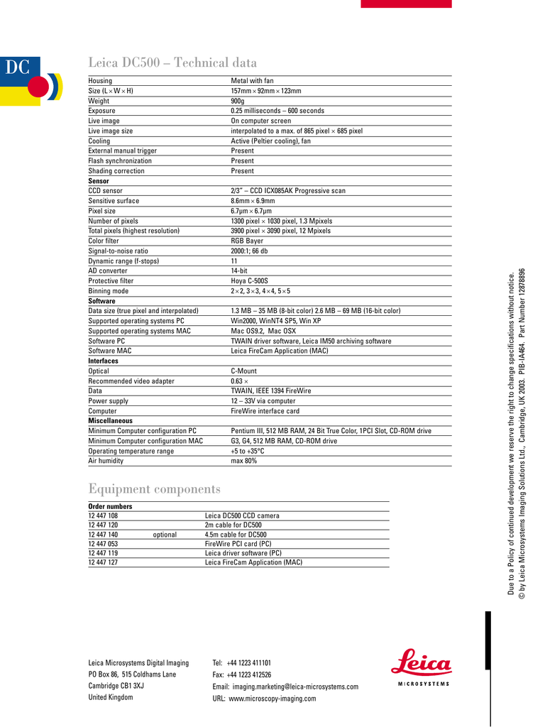 Drivers Leica Microsystems 1394