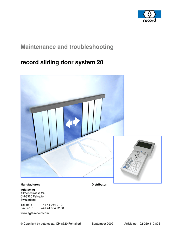 Maintenance and troubleshooting record sliding door system 20 Manualzz