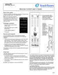 TouchTunes Remote control RC-JB-3 User's Guide