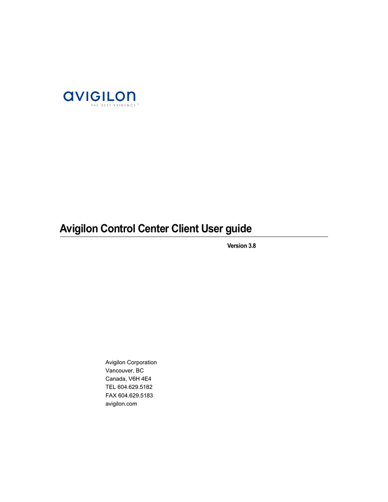 avigilon control center client default password