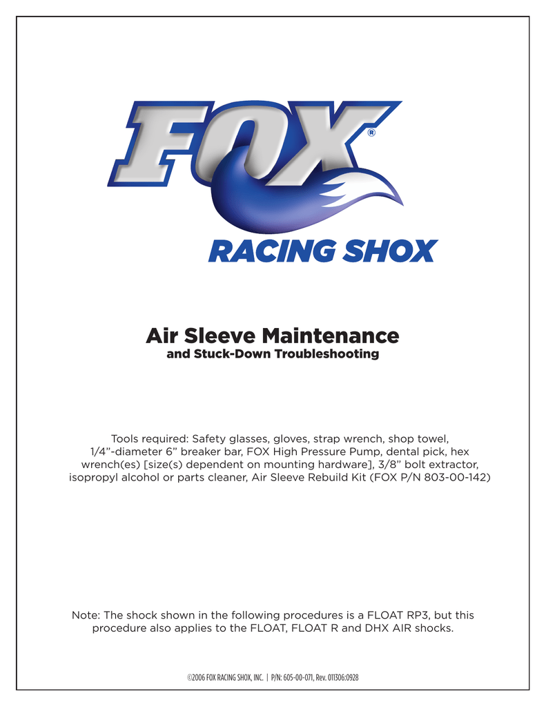 Air Sleeve Maintenance | Manualzz
