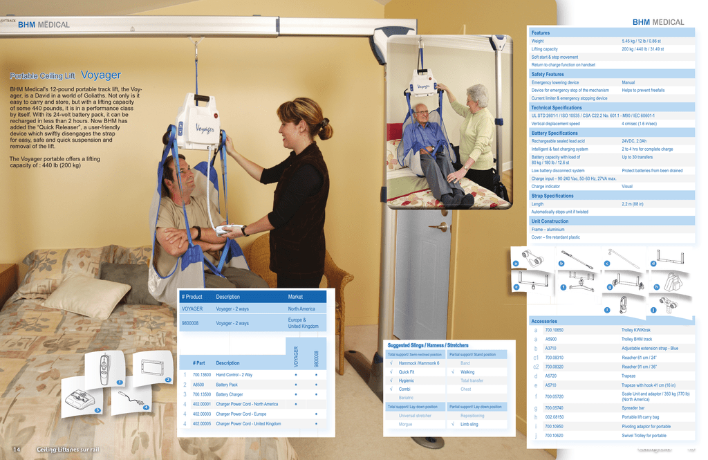 Portable Ceiling Lift Voyager Manualzz Com