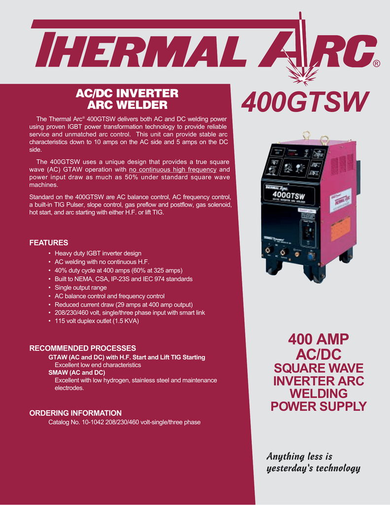 TwecoAEB 400 GTSW AC DC Inverter Arc Welder 0 | FABRICATOR 251 Victor Technologies |