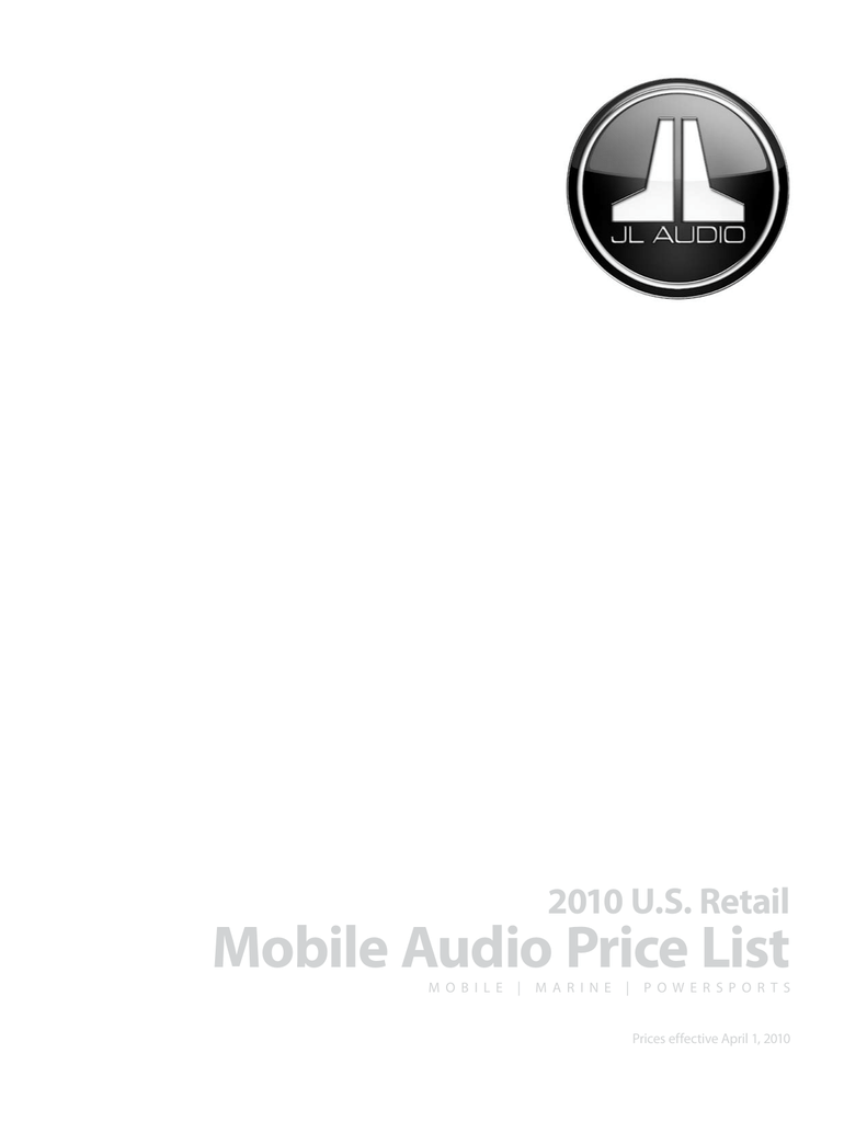 Mobile Audio Price List Nicoll Public Relations Manualzz