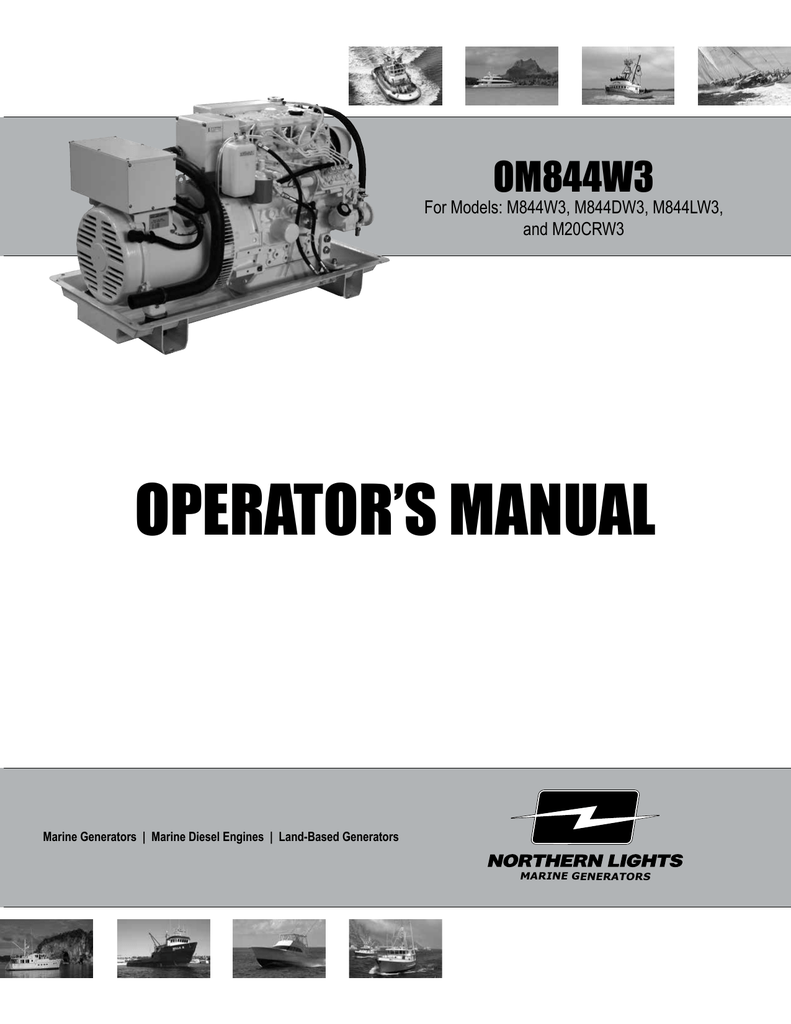 operator`s manual - Northern Lights Marine Generators | Manualzz Northern Lights M843jw 12v Wiring Diagram Manualzz