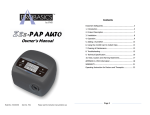 Probasics Zzz-PAP AUTO Owner's Manual