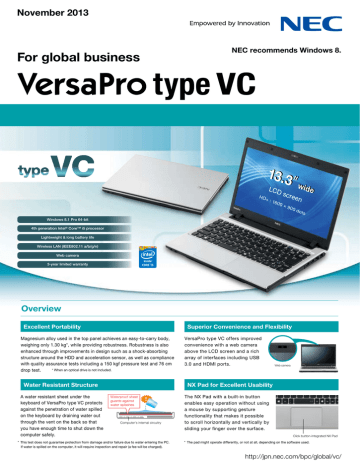Nec For Global Business Versapro Type Vc Manualzz