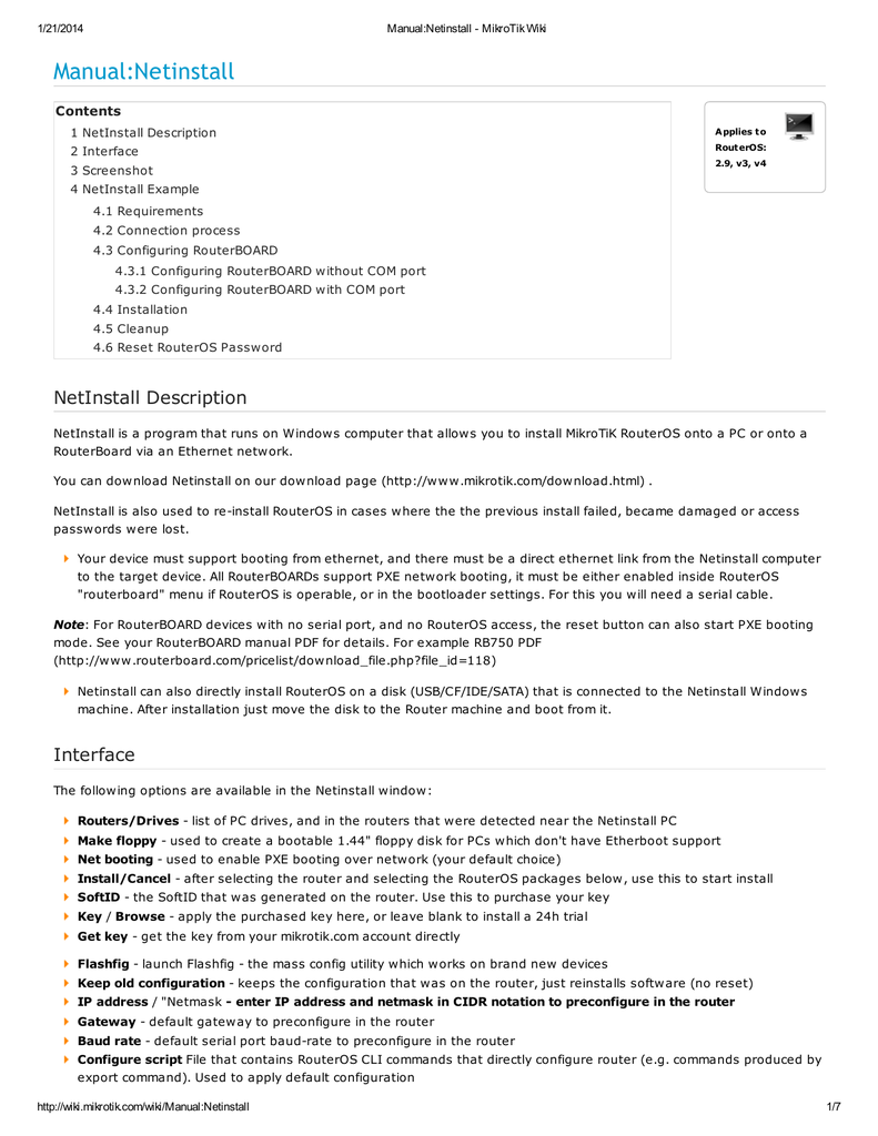 Mikrotik Netinstall For Mac Os