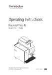 Thermoplan Black&amp;White 4c Operating Instructions