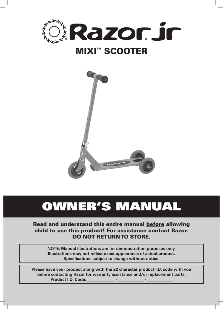 Read manual before use