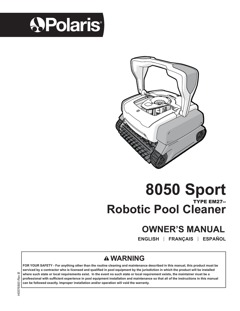 Polaris 8050 Sport Owner's Manual 