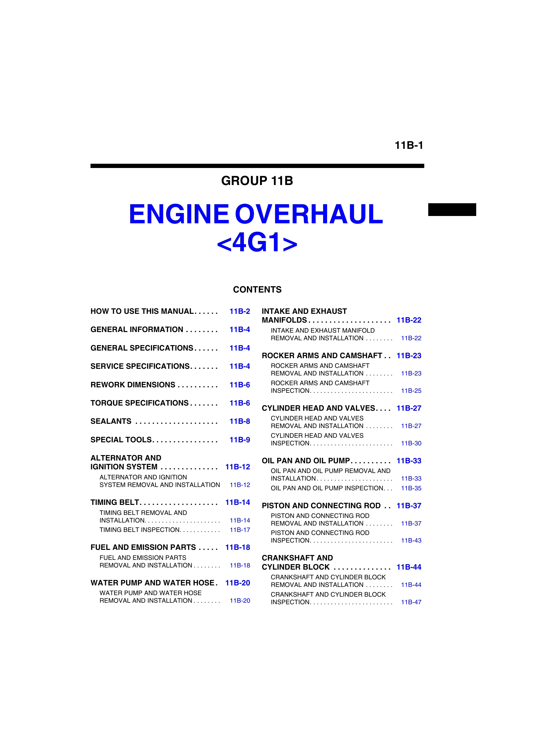 lancer 4g13 service manual lancer 4g13 service manual