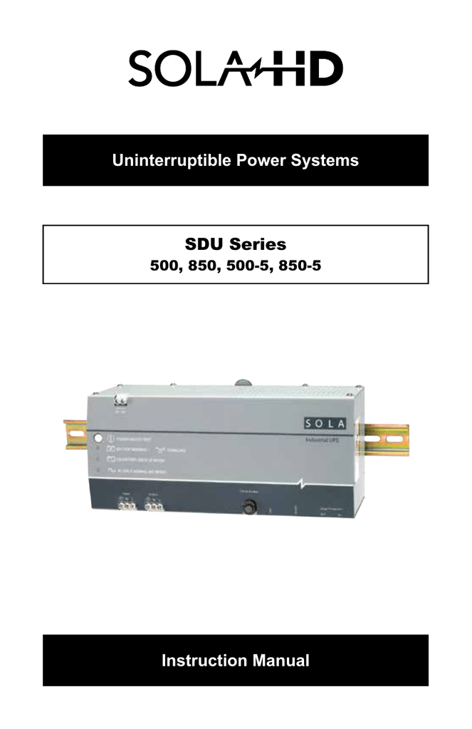 Emerson SDU DIN Rail AC UPS Specifications Manualzz, 59 OFF