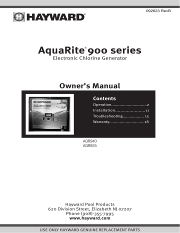 Hayward Aqua Rite 900 Wiring Diagram - Search Best 4K Wallpapers
