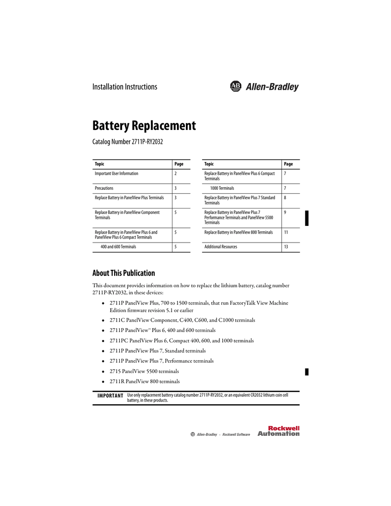 Battery Replacement Installation Instructions Manualzz