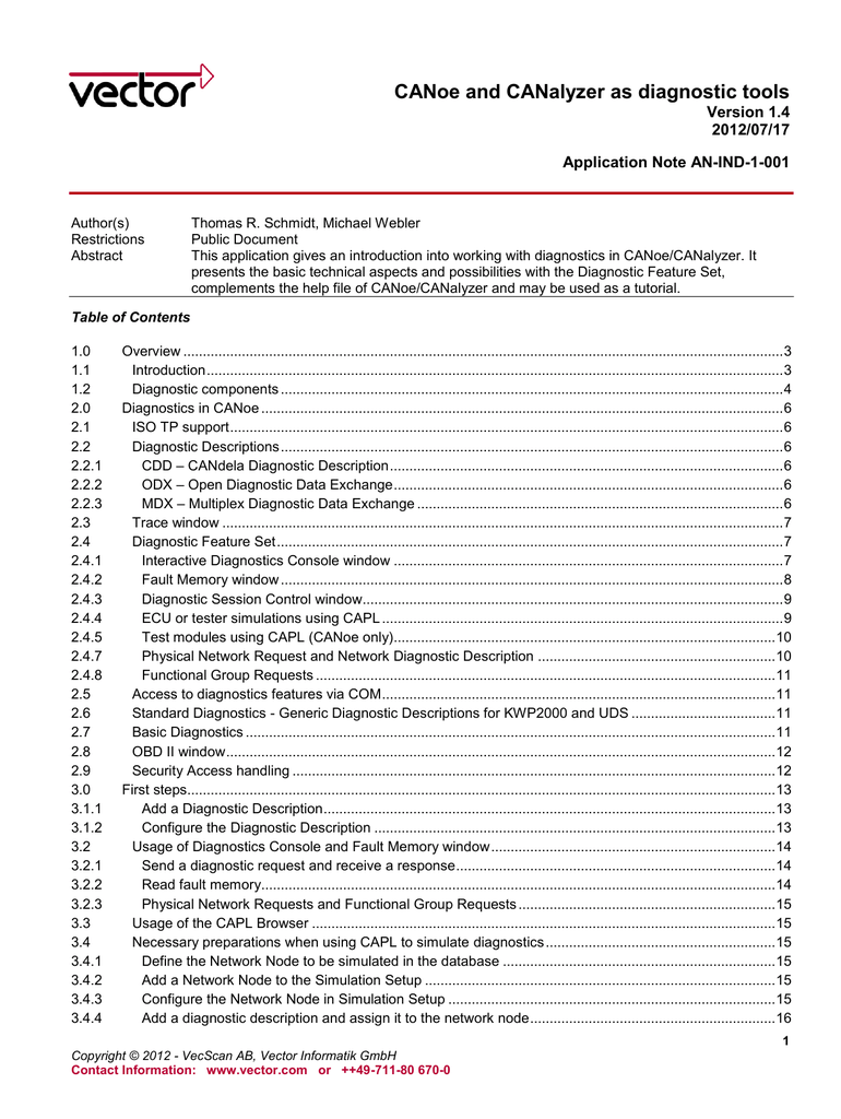 CANoe and CANalyzer as diagnostic tools Manualzz