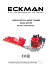 Eckman EKPHT2 Petrol Hedge Trimmer Instruction Manual