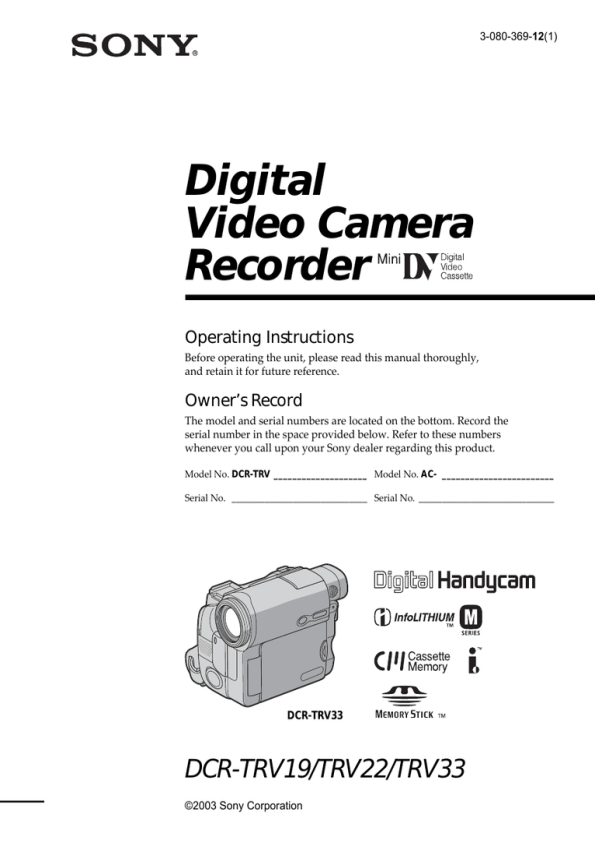 Sony dcr trv80 drivers for mac