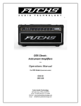 Fuchs Audio Technology Fuchs ODS Classic Dual Boost 2 Channel Combo 1x12 Owner's Manual