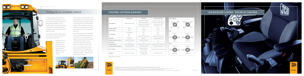 jcb 3cx control pattern