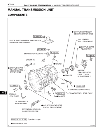 Manual Transmission Unit Manualzz Manual Transmission Unit Manualzz