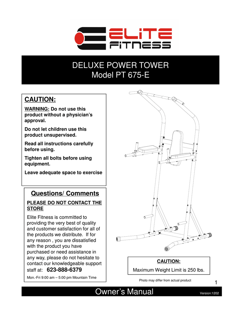 Elite fitness 5 discount deluxe power tower