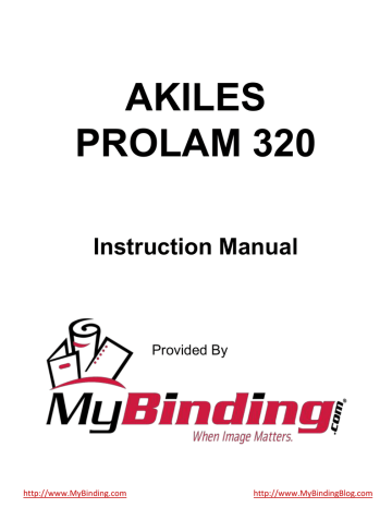 MyBinding Akiles ProLam 320 Manual | Manualzz