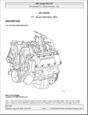 spark plugs for 2007 dodge nitro