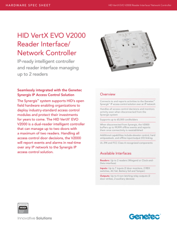 Learn about the HID V2000 | Manualzz